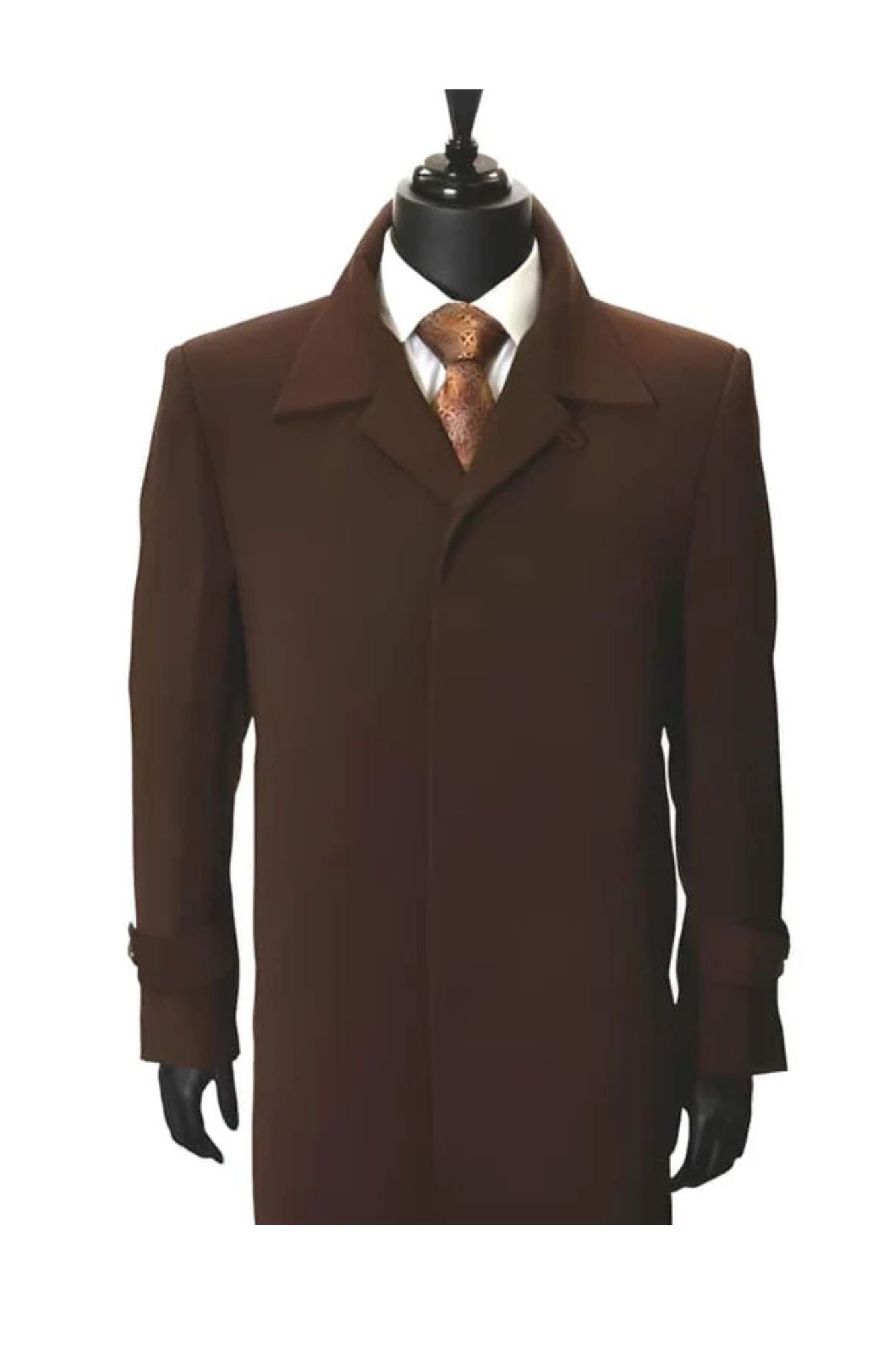 All Weather Microfiber Gaberdine Dress Coat  Priced Available In Big & Tall Sizes Trendy Classic  Big And Tall Trench Coat Coco Chocolate brown