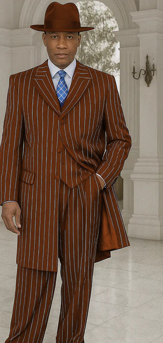 Royal Blue Pinstripe Zoot Suit - 1920's Suit - Gangster Suit - 34 Short or Extra Small