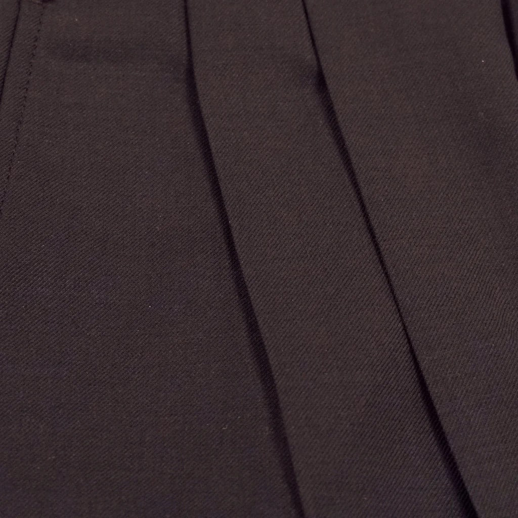 Washable Wool Blend Pleated Brown Pants - dress size pants : 28 Unfinished bottom
