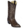 Los Altos Boots - Mens Dress Cowboy Boot - Low Priced Brown Snakeskin Boots- in Brown