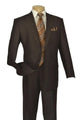 Cheap priced Suit - Mens Modern Fit Two Button Brown Poplin Suit