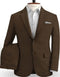Mens 2 Button Brown Summer Suit - Linen Suit green