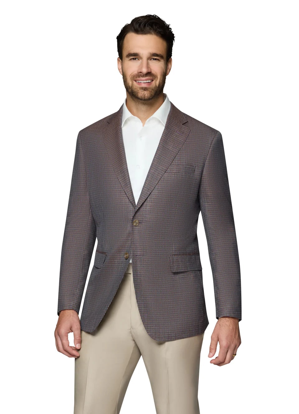 Brown Modern Fit Wool Sport Coat