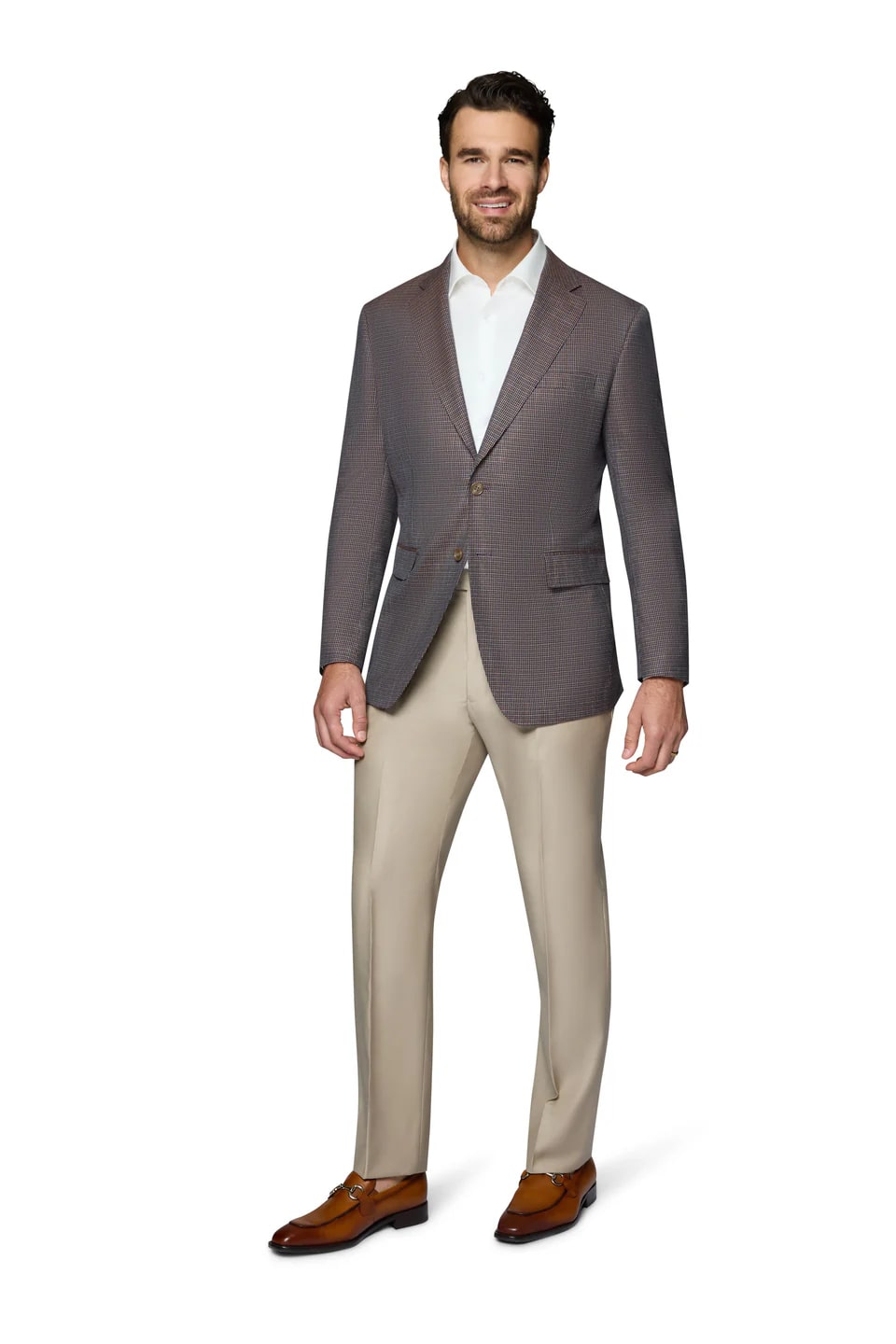 Brown Modern Fit Wool Sport Coat