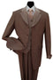 Cheap priced Suit - Mens Vested Shiny Sharkskin Pinstripe Fashion Zoot Brown Suit
