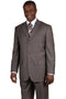 Cheap Priced Suit - Mens Classic 3 Button Wool Feel Suit - Designer Brand Tonal Pinstripe Brown Suit