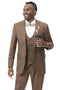 Cheap priced Suit - Mens Modern Fit Two Button Vested Sharkskin Business Brown Suit