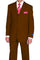 Cheap Priced Suit  - Mens 3 Button Classic Fit Poplin Brown Suit