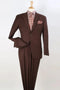 Cheap Priced Suit - Mens Two Button Modern Fit Wool Feel - Designer Brand Brown Suit