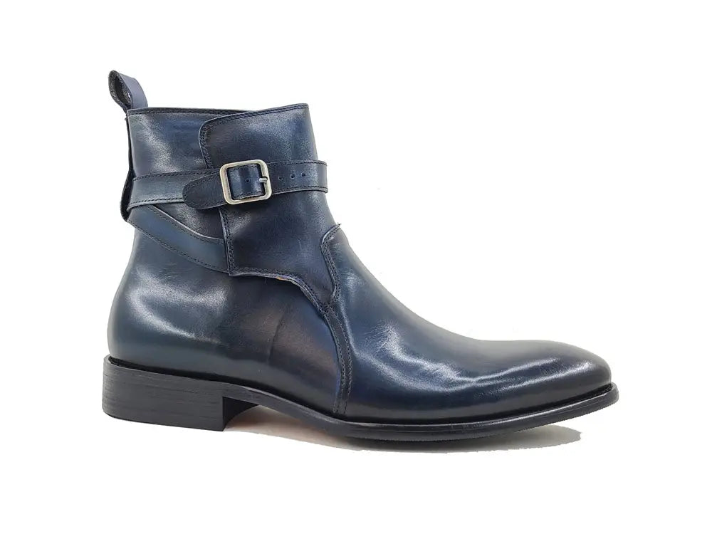 Carrucci Buckle Leather Strap Boots - 7.5
