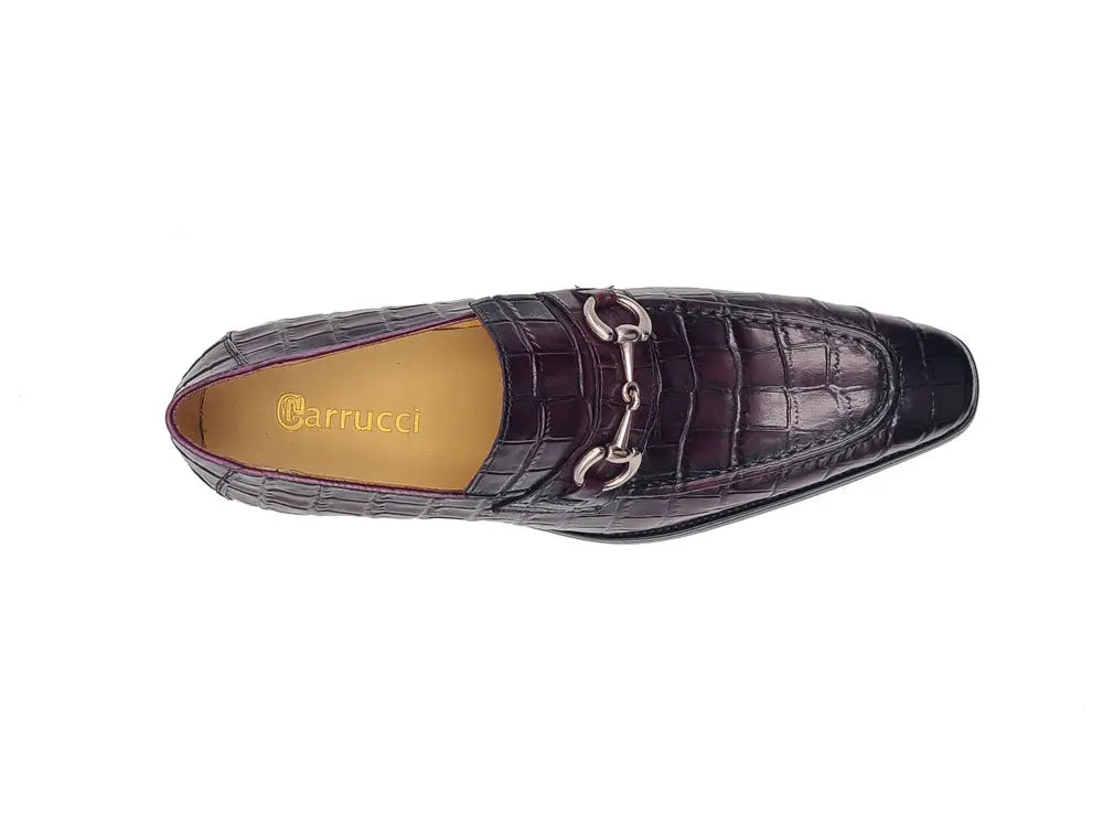 Buckle Loafer w Gator Embossed Leather - 7.5