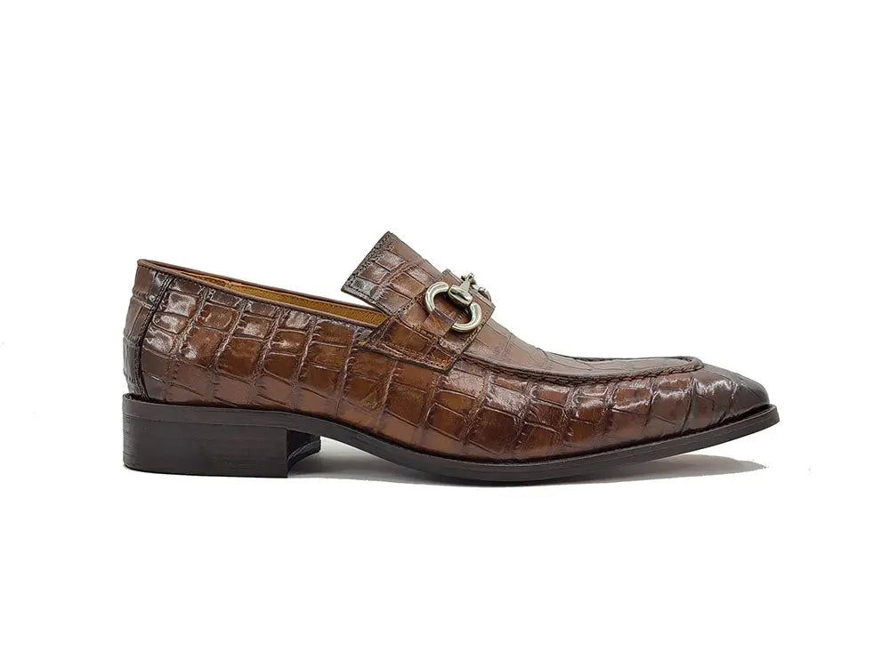 Buckle Loafer w Gator Embossed Leather - 7