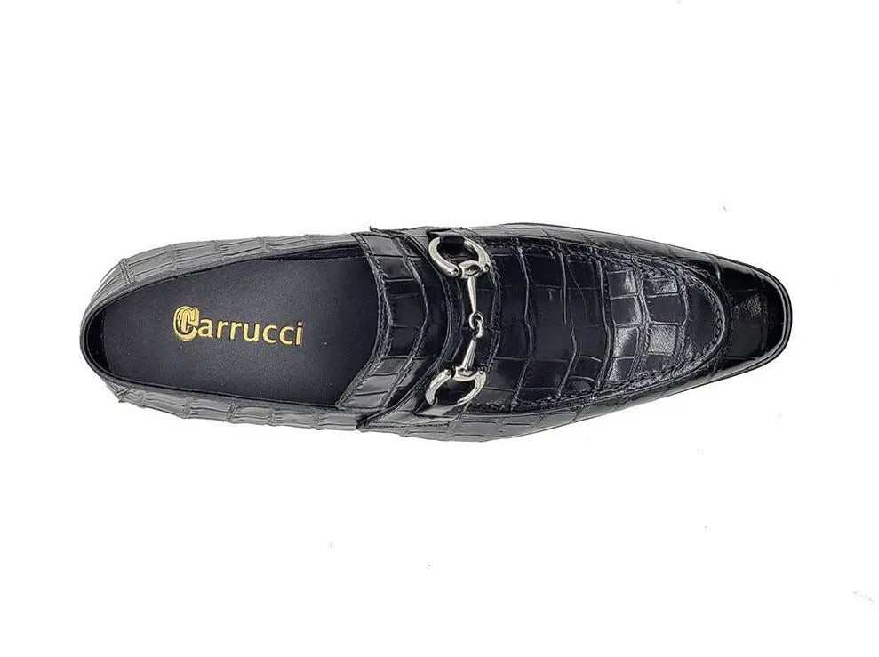 Buckle Loafer w Gator Embossed Leather - 7.5