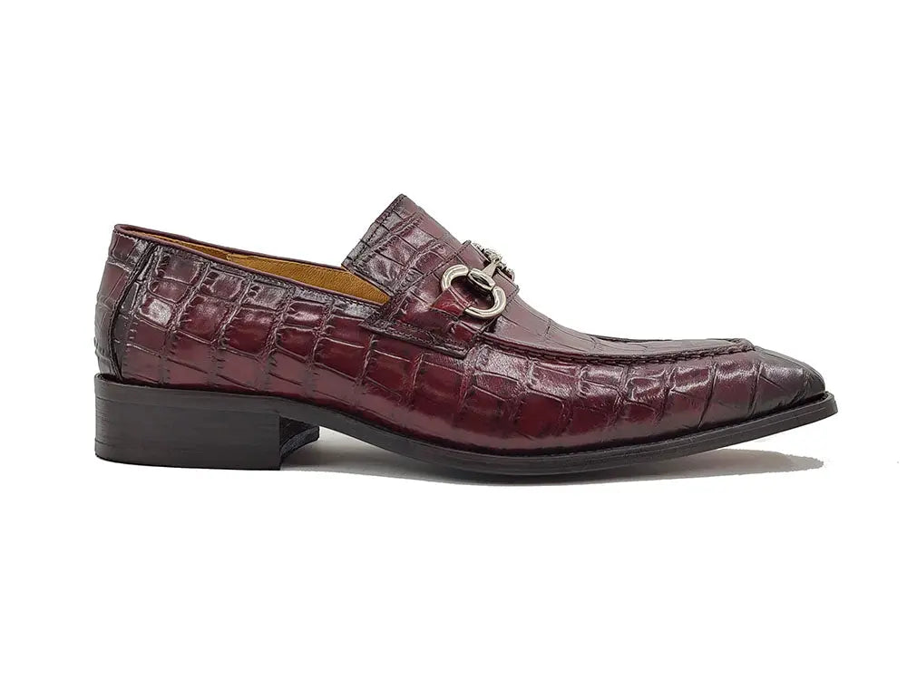 Buckle Loafer w Gator Embossed Leather - 7.5