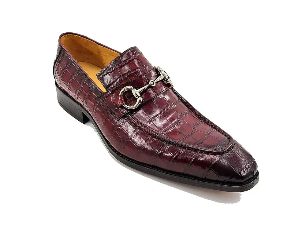 Buckle Loafer w Gator Embossed Leather - 7.5
