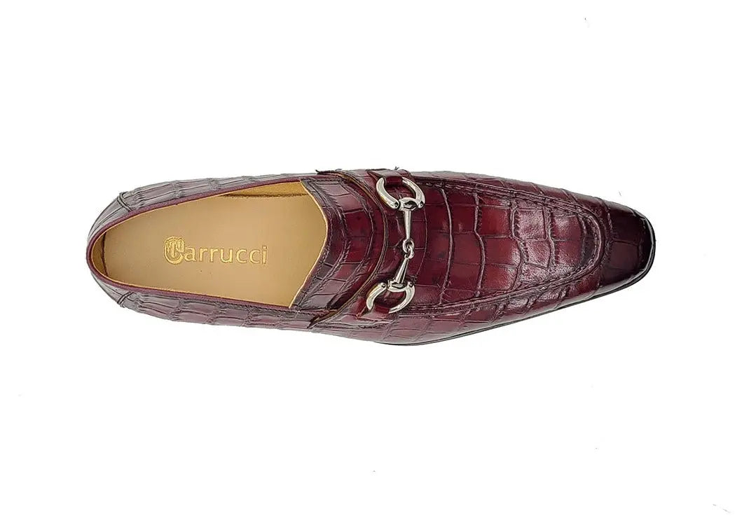 Buckle Loafer w Gator Embossed Leather - 7.5