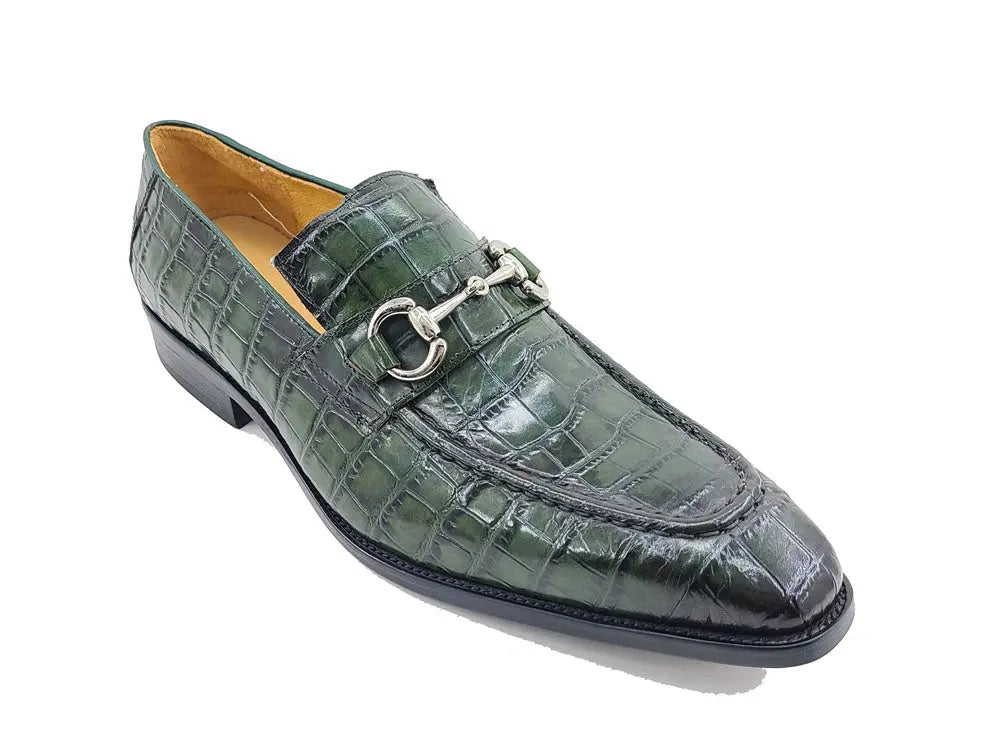 Buckle Loafer w Gator Embossed Leather - 7.5