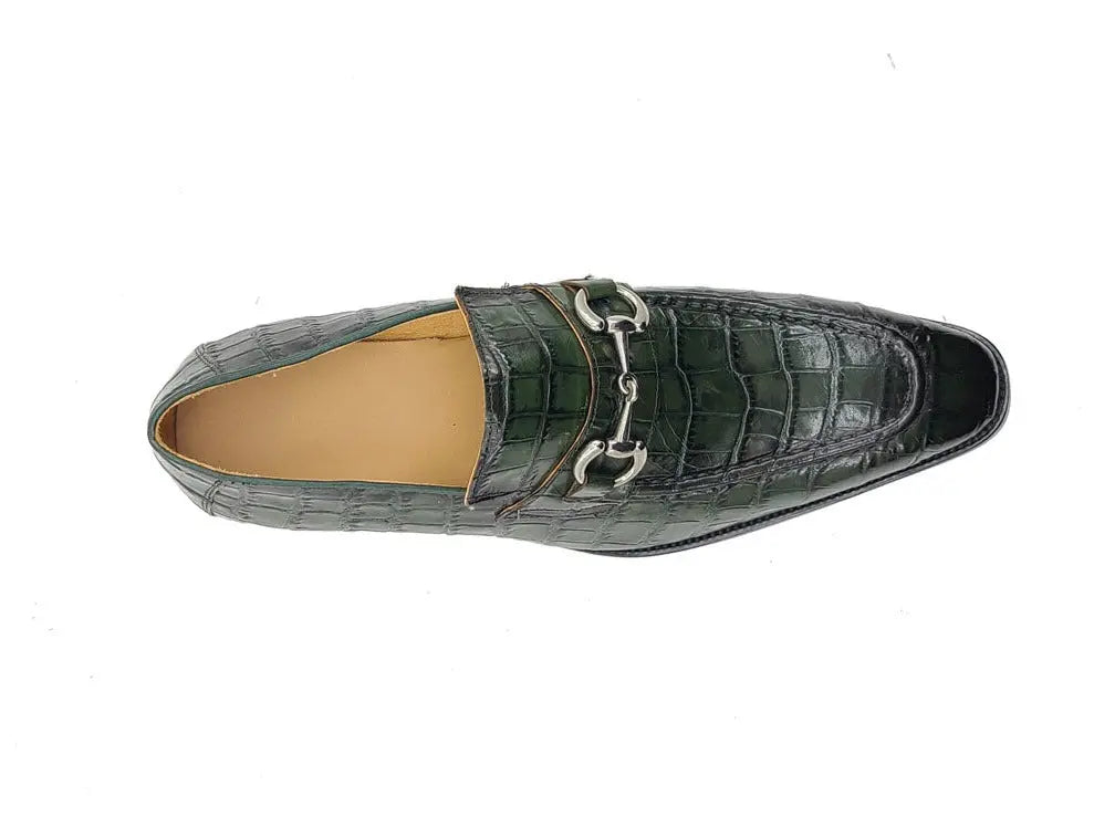 Buckle Loafer w Gator Embossed Leather - 7.5