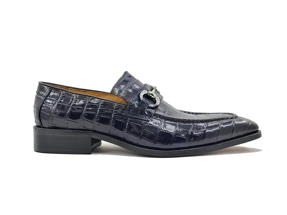 Buckle Loafer w Gator Embossed Leather - 7.5