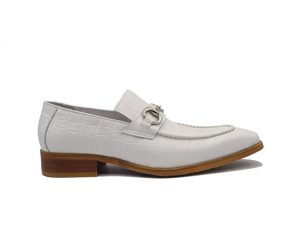 Buckle Loafer w Gator Embossed Leather - 7.5