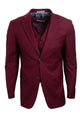 Cheap priced Suit - Men's Two Button Vested Stacy Adams Basic Burgundy Suit