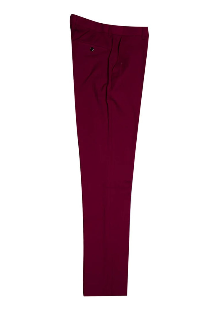Cheap priced Suit  - Men's Vested One Button Peak Lapel Stacy Adams Burgundy Suit