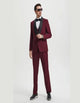 Stacy Adams 3pc Tuxedo Shawl Lapel, Burgundy Red