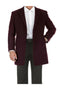 Burgundy Fall/Winter Essential Slim Fit Overcoat Wool Blend