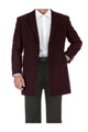 Burgundy Fall/Winter Essential Slim Fit Overcoat Wool Blend
