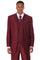 Cheap priced Suit - Mens 3 Button Vested Wide Peak Lapel Two Tone Sharkskin Burgundy Suit