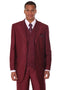 Cheap priced Suit - Mens 3 Button Vested Wide Peak Lapel Two Tone Sharkskin Burgundy Suit