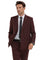 Cheap priced Suit- Men's Slim Fit Double Breasted Bold Gangster Pinstripe Burgundy Suit