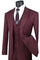 Cheap priced Suit - Mens Vested Bold Gangster Pinstripe Burgundy Suit