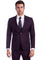 Cheap priced Suit- Men's Two Button Skinny Fit Vested Burgundy Suit