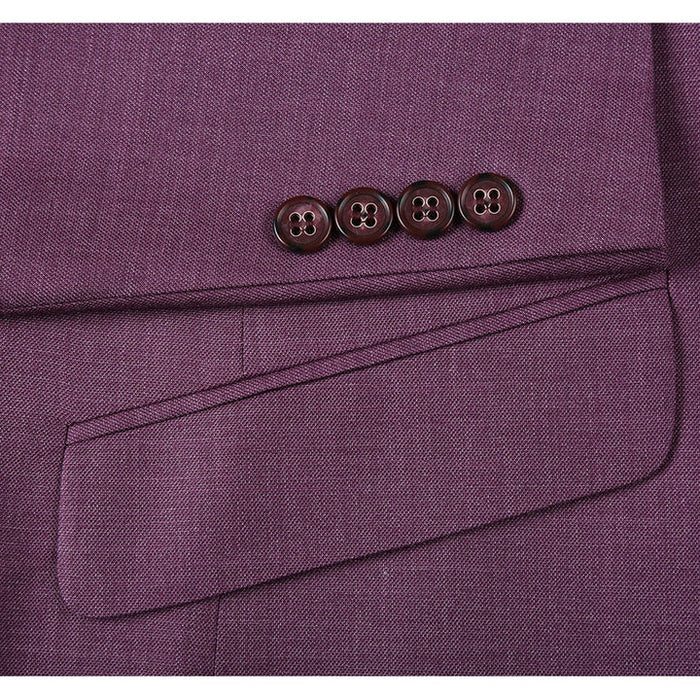 Cheap priced Suit - Mens Two Button Slim Fit Two Piece Burgundy Berry Mauve Suit