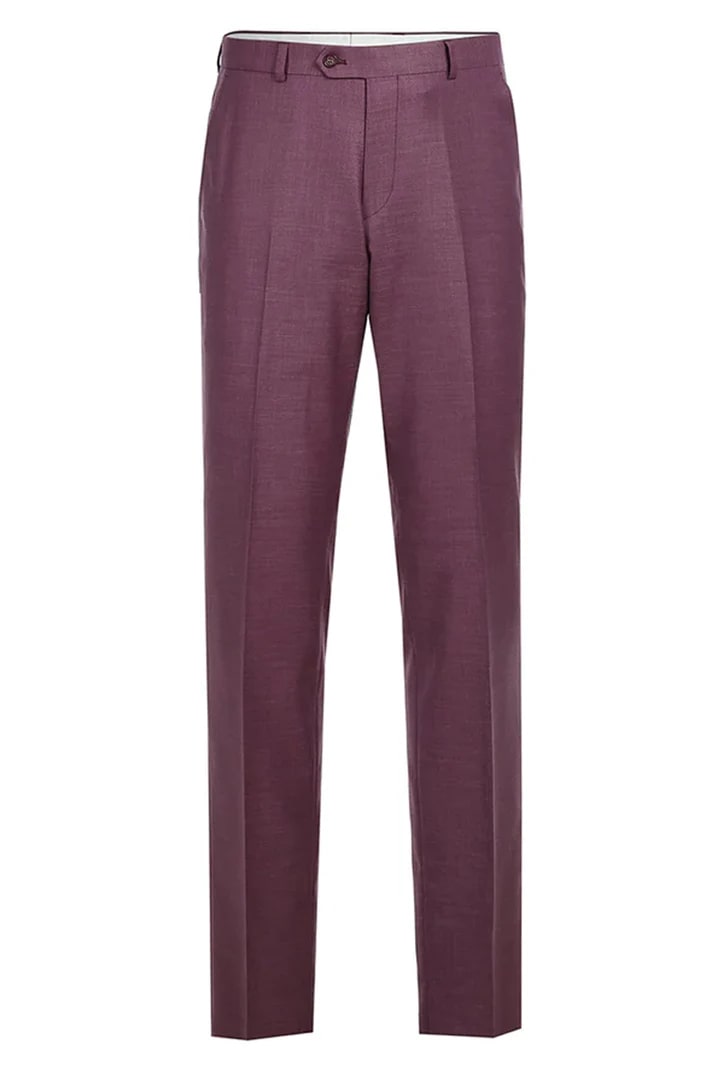 Cheap Suit - Mens Two Button Slim Fit Two Piece Burgundy Berry Mauve Suit