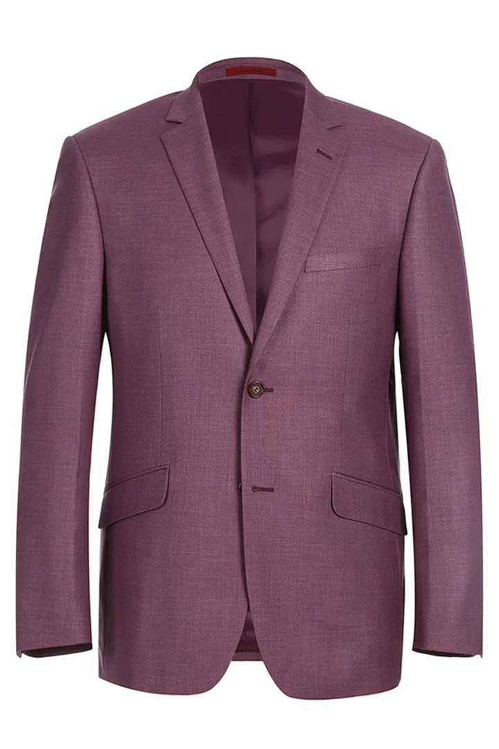 Cheap Suit - Mens Two Button Slim Fit Two Piece Burgundy Berry Mauve Suit