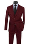 Cheap priced Suit - Mens Two Button Modern Fit Burgundy Poplin Suit