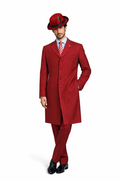 Burgundy Zoot Suit for Men - 2PC Classic Long Fashion