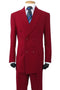 Cheap Priced Suit - Mens Classic Fit Double Breasted Poplin Burgundy Suit