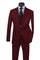 Cheap Priced Suit- Mens Modern Fit Two Button Poplin Burgundy Suit