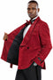 Cheap priced Suit- Men's Slim Fit Double Breasted Smoking Jacket Prom 2025 & Wedding Burgundy Tuxedo Paisley
