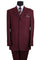 Cheap Priced Suit  - Mens 3 Button Texured Classic Fit Pleated Pant Burgundy Suit