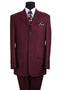 Cheap Priced Suit  - Mens 3 Button Texured Classic Fit Pleated Pant Burgundy Suit