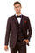 Cheap priced Suit- Men's Two Button Vested Vintage Style Tweed Wedding Burgundy Suit