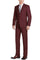 Cheap priced Suit - Mens Basic Two Button Classic Fit Burgundy Suit With Optional Vest