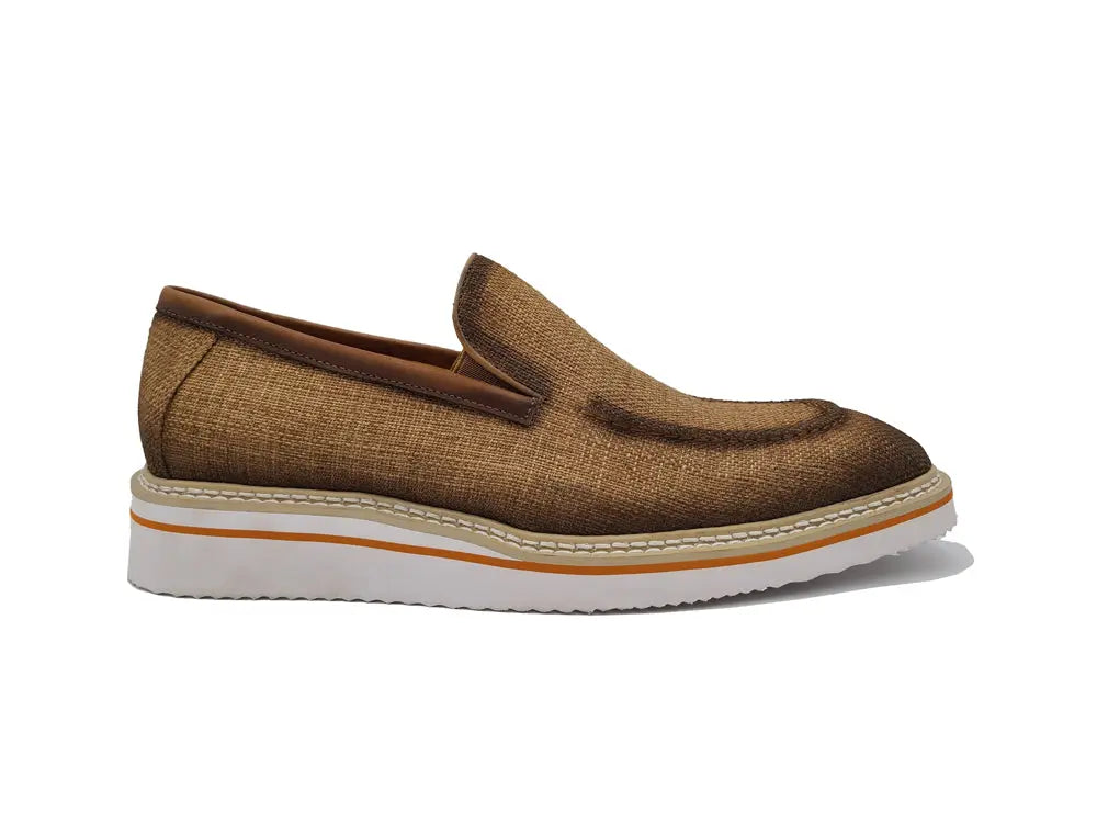 Burninshed Linen Loafer - 7.5