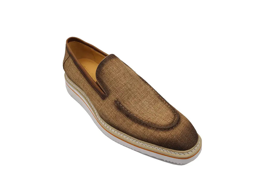 Burninshed Linen Loafer - 7.5