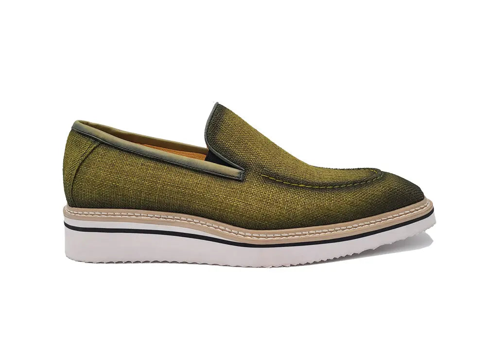 Burninshed Linen Loafer - 7.5