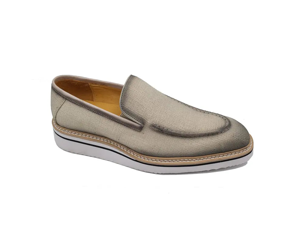 Burninshed Linen Loafer - 7.5